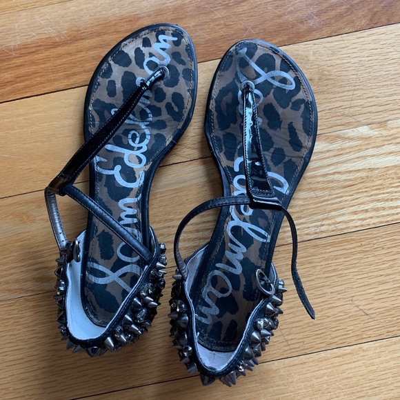 Sam Edelman Spiked Thong Sandals - Picture 1 of 6